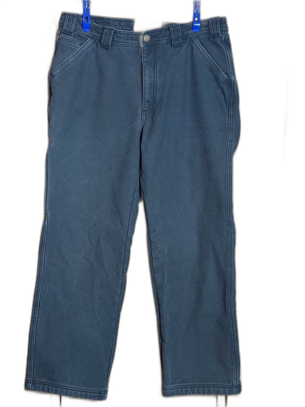 Coleman Men's Dark Gray Cargo Pants fits 31 x 27  Lined Flaw Read